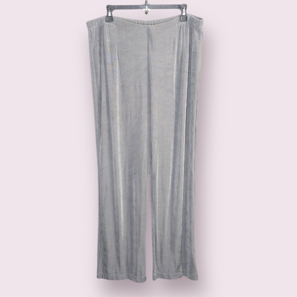 Chico’s Travelers No Tummy Knit Pants Shadow Cross‎ Dye Gray 3 Regular 16 18 XL